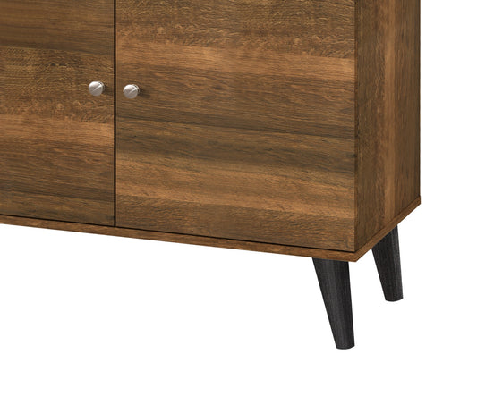 Amidon TV Stand For TVs Up To 63  , With 2 Storage Shelves& 1 Cabinet, Modern Entertainment Centre For TV In Living Room In  Brown