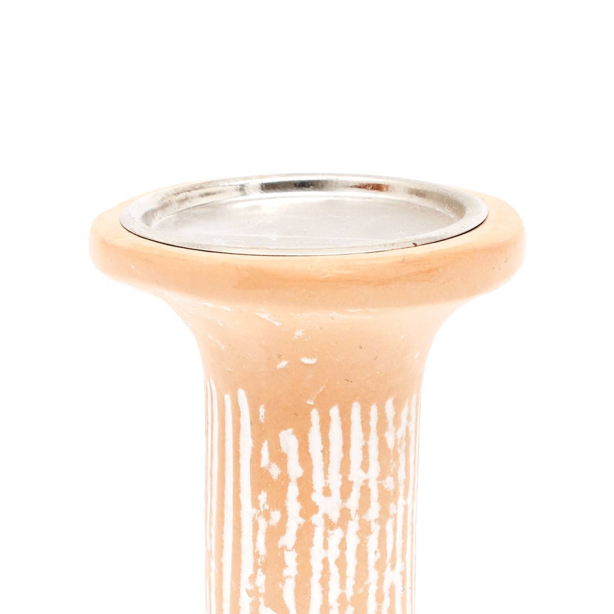 Brown EcoMix Pillar Tall Candle Holder -Sustainable Candle Stand For Elegant Lighting-4X4X10