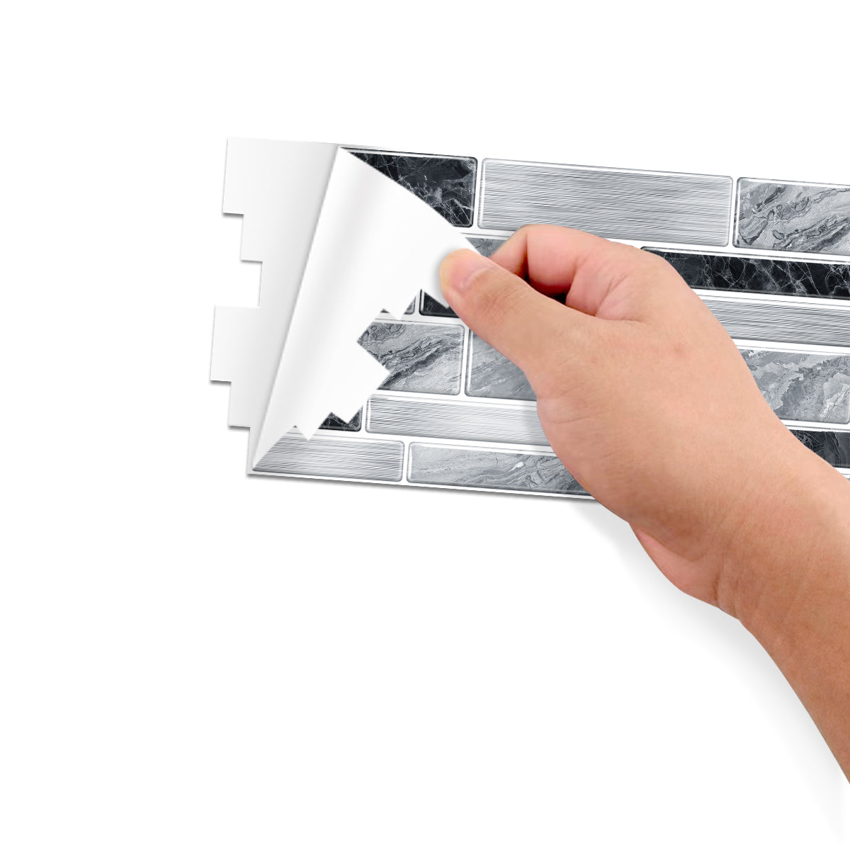 Modern Style Special-shaped Marble Pattern Effect PVC Sticker Peeling Sticker Wallpaper Waterproof And Oil Resistant