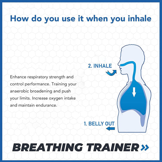 Breathing Exercise Device For Lungs, Breathing Exerciser Trainer, Deep Breathing Lung Exerciser Device, Adjust Resistance Improve Lung Capacity Handheld Lung Expansion Training Tool