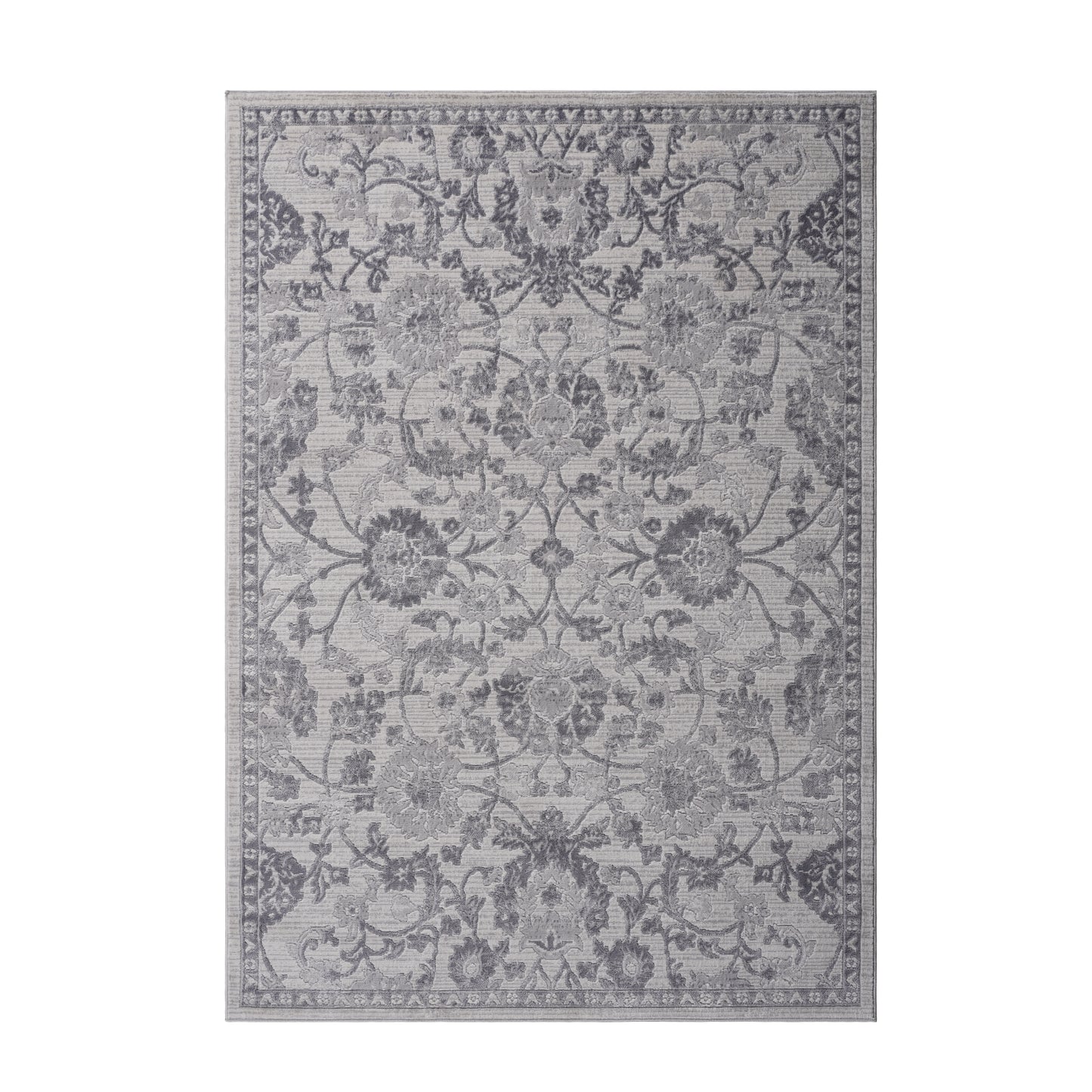 MARFI C Ollection 5X7 Grey  Silver  Oriental Area Rug