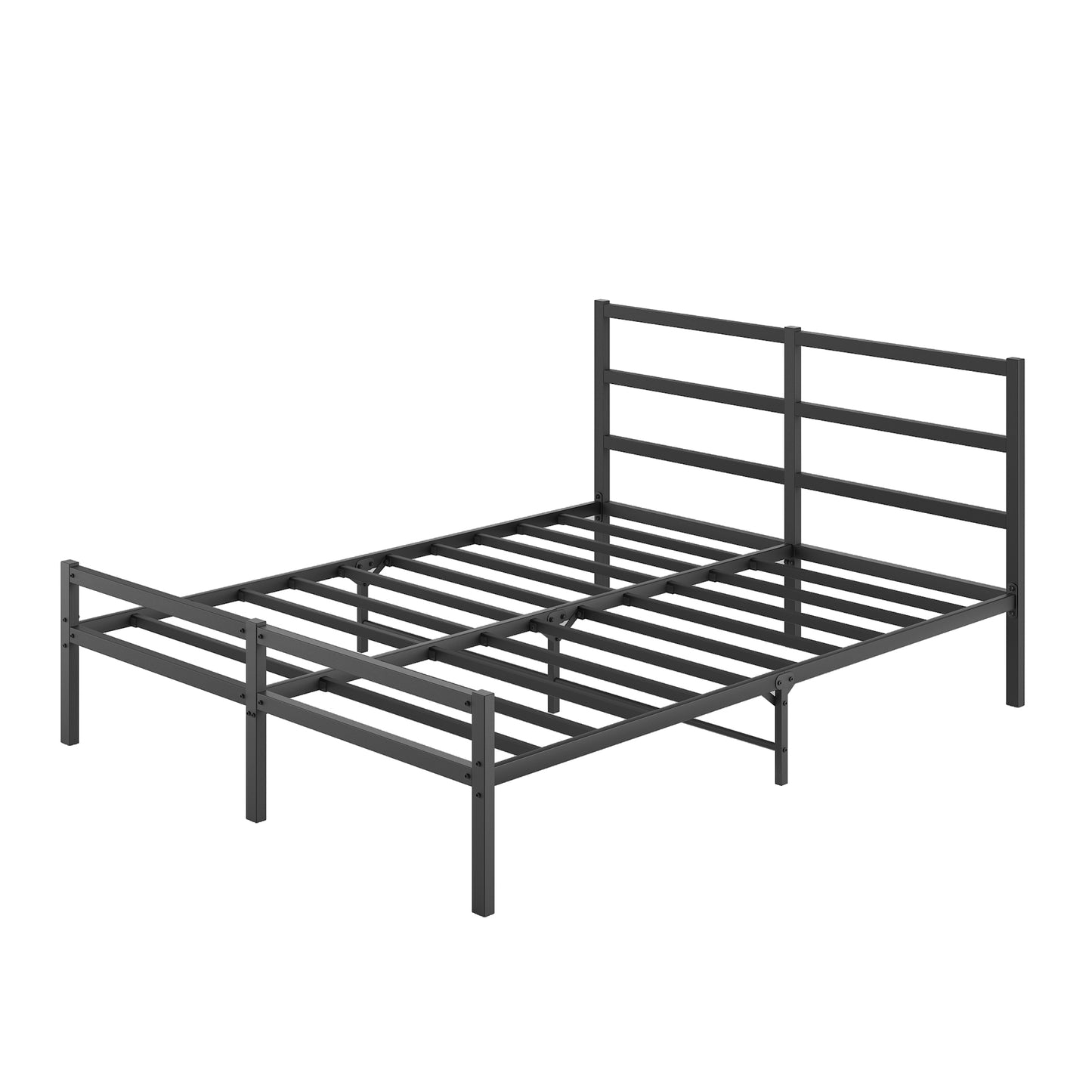 Metal Platform Bed Frame With Headboard, Sturdy Metal Frame, No Box Spring NeededFull