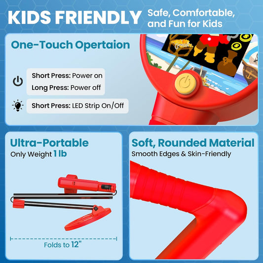 Innovative Colorful LCD Metal Detector For Kids 6.7-inch LED-Illuminated Coil, Lightweight & Adjustable, Safe Rubber Grip The Ideal Gift For Boys And Girls