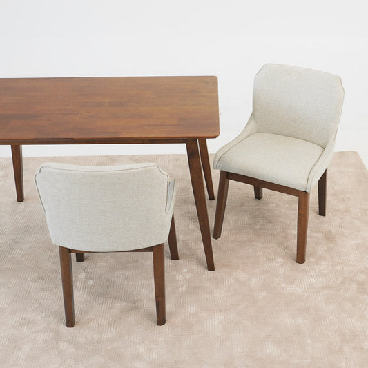 Ellis Dining Chair Set Of 2 - Beige Linen
