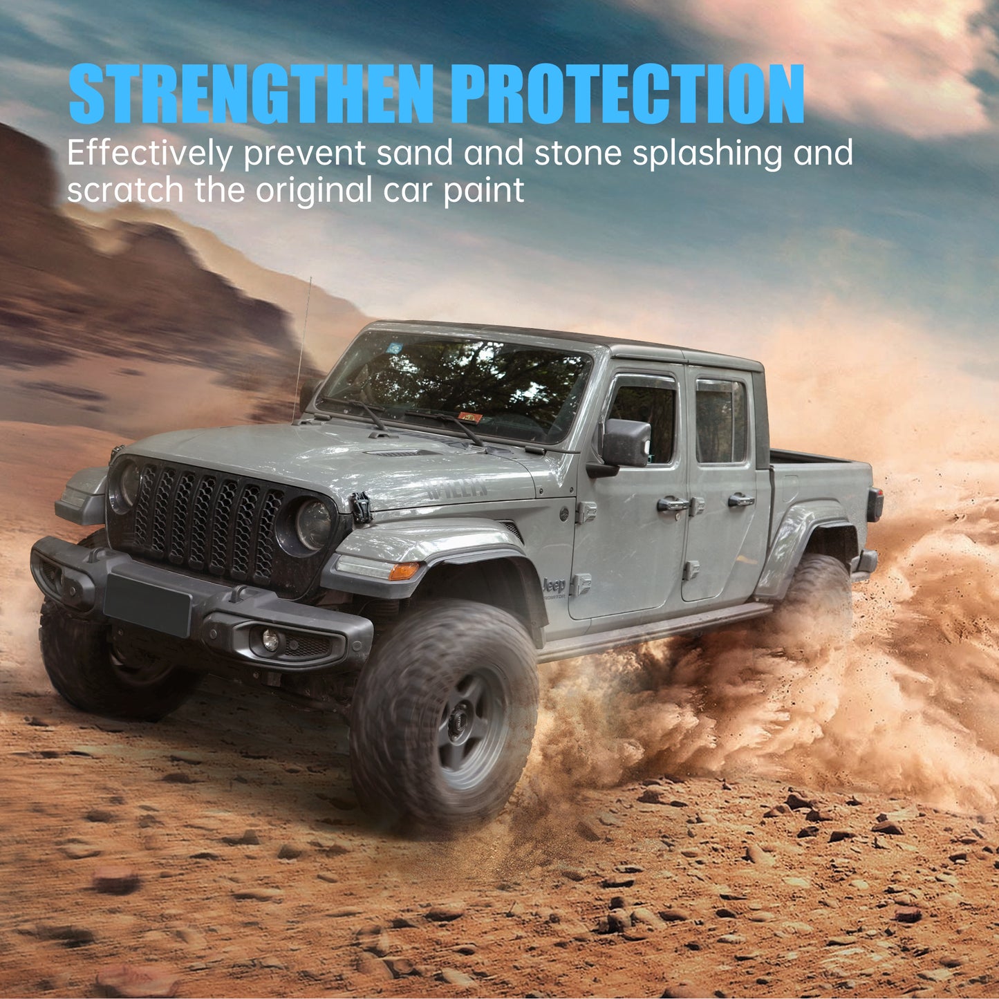 Front & Rear Fenders Compatible With 2020-2026  Wrangler Gladiator JT Sport & Willys  Fit JT Original Low Fender