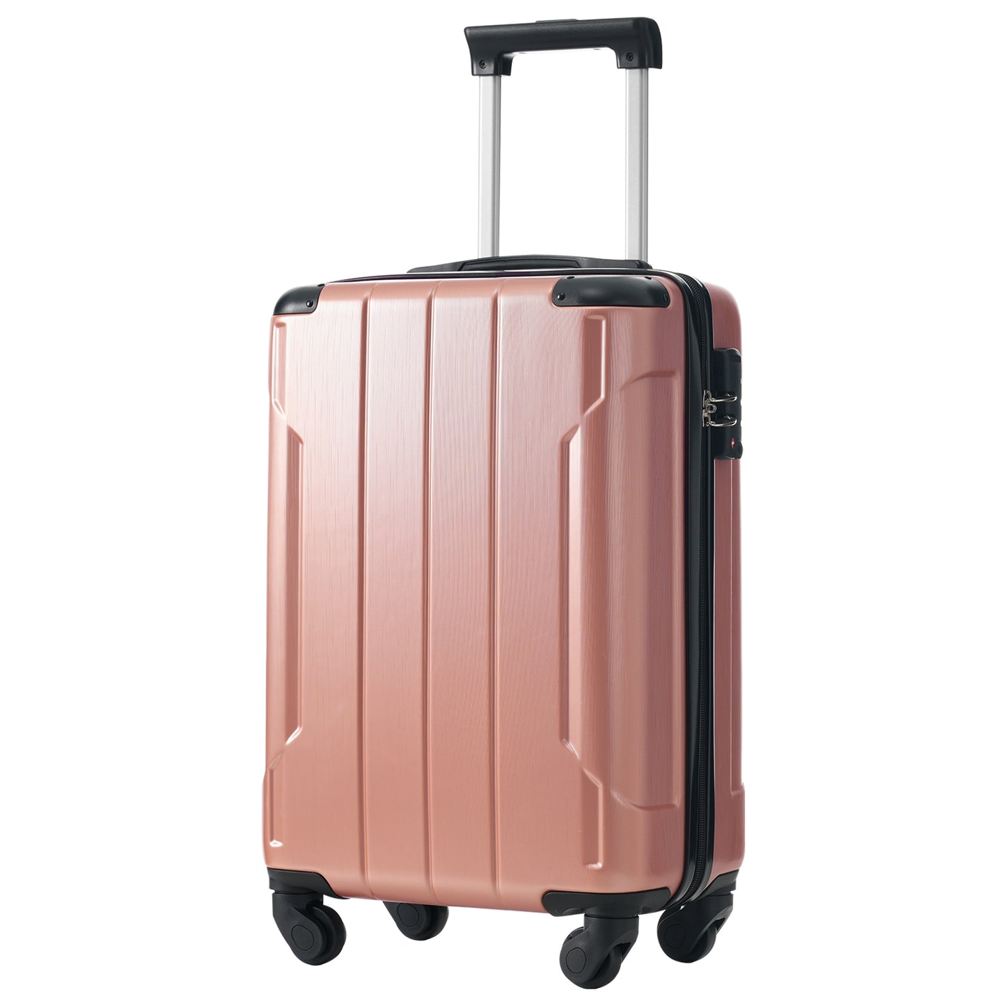 Hardshell Luggage, Lightweight Durable ABS Suitcase With Double Spinner Wheels, TSA Lock, 20 Inch Travel Carry On Luggage  Rose