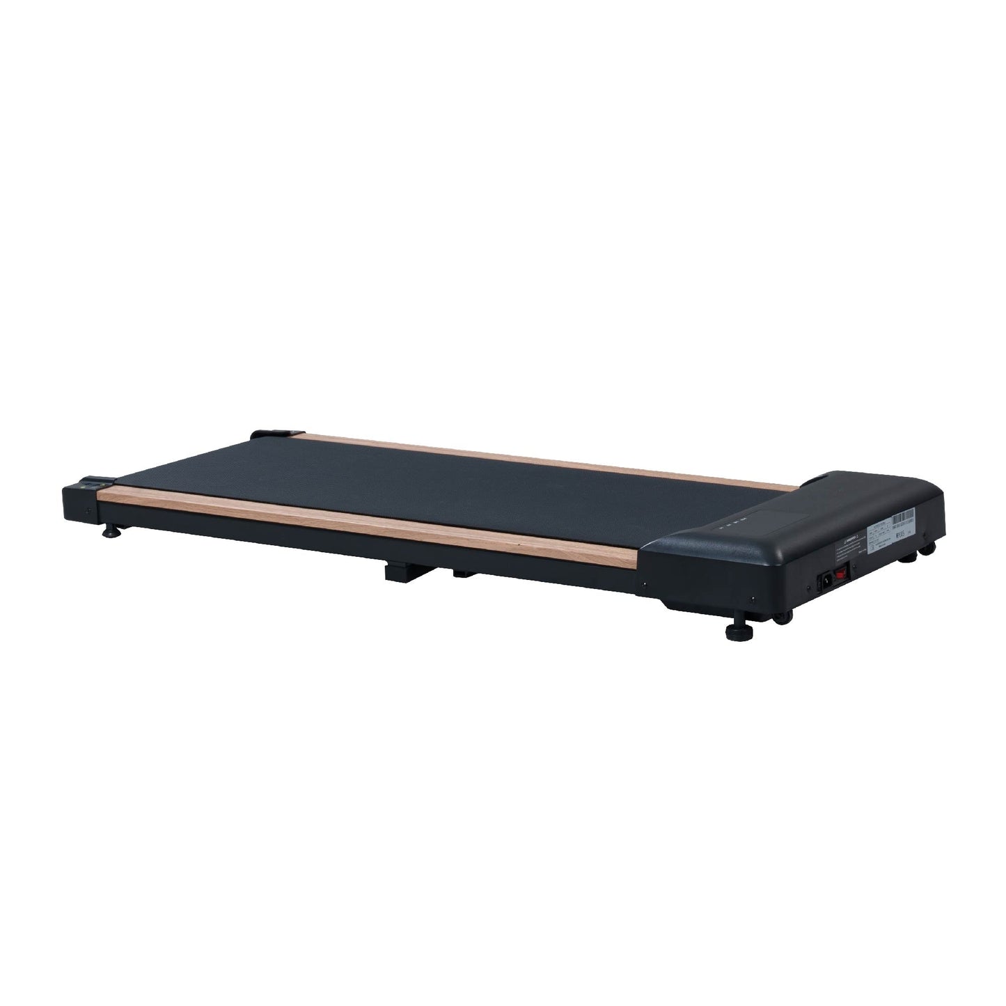 2.25HP Under Desk Treadmill, Portable Wood Walking Pad For Home & Office, Compact Running & Walking Machine With Remote Control, LED Display, Black