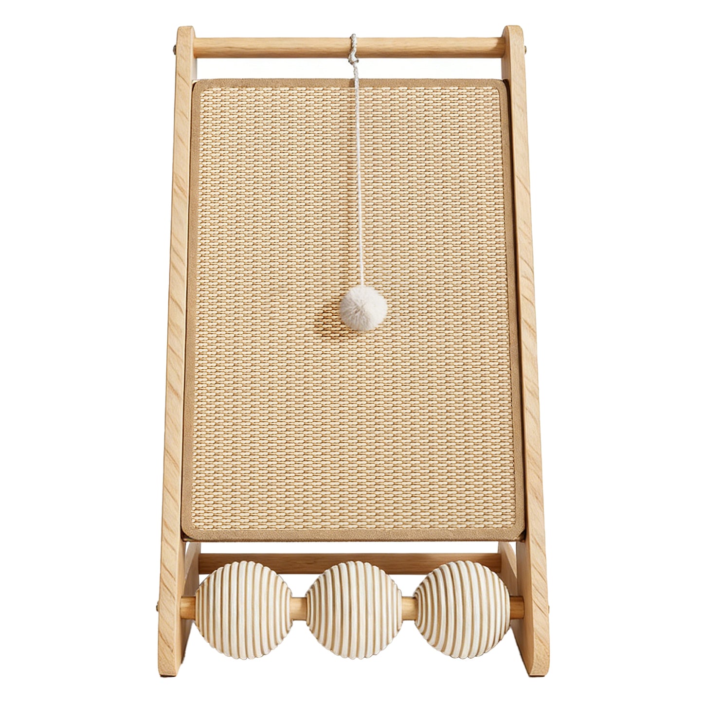Only Self Pickup---L Rattan Cat Scratching Post With Ball Attachment