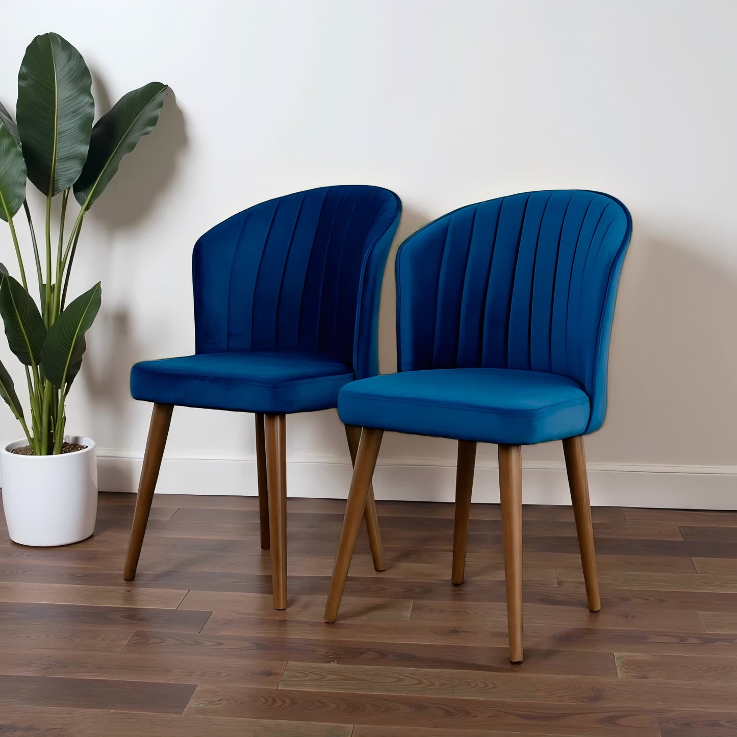 Parsons Dining Chair Set Of 2 - Navy Blue Velvet