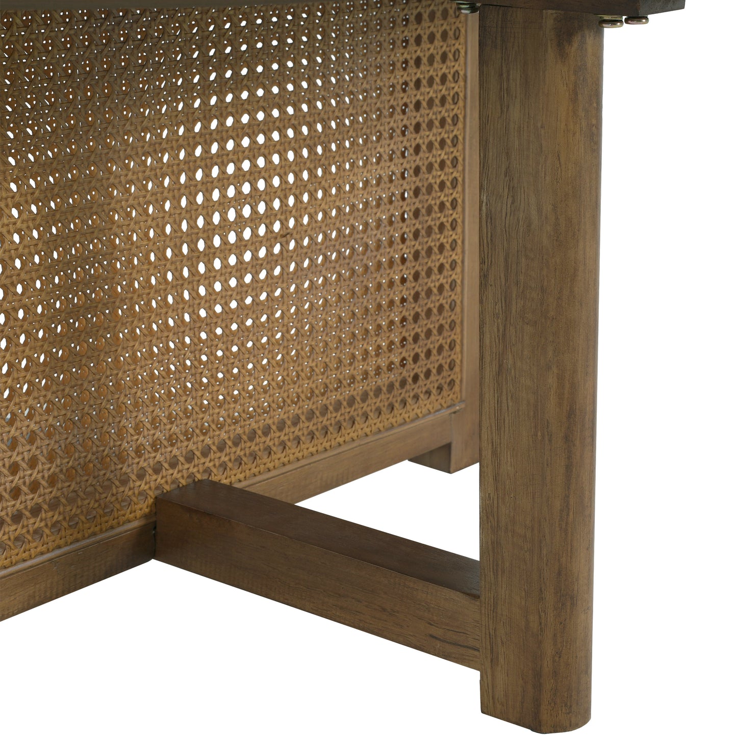 32 Rattan Coffee Table, Round Rattan Woven Wood Coffee Table