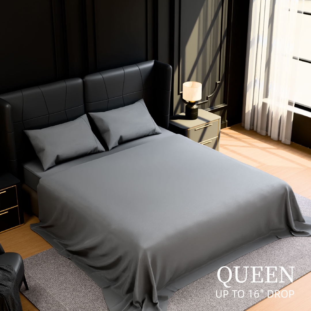 Bedding Queen Bed Sheets Set - 4 Piece Bedding - Brushed Microfiber - Shrinkage And Fade Resistant - Easy Care -Queen, Grey