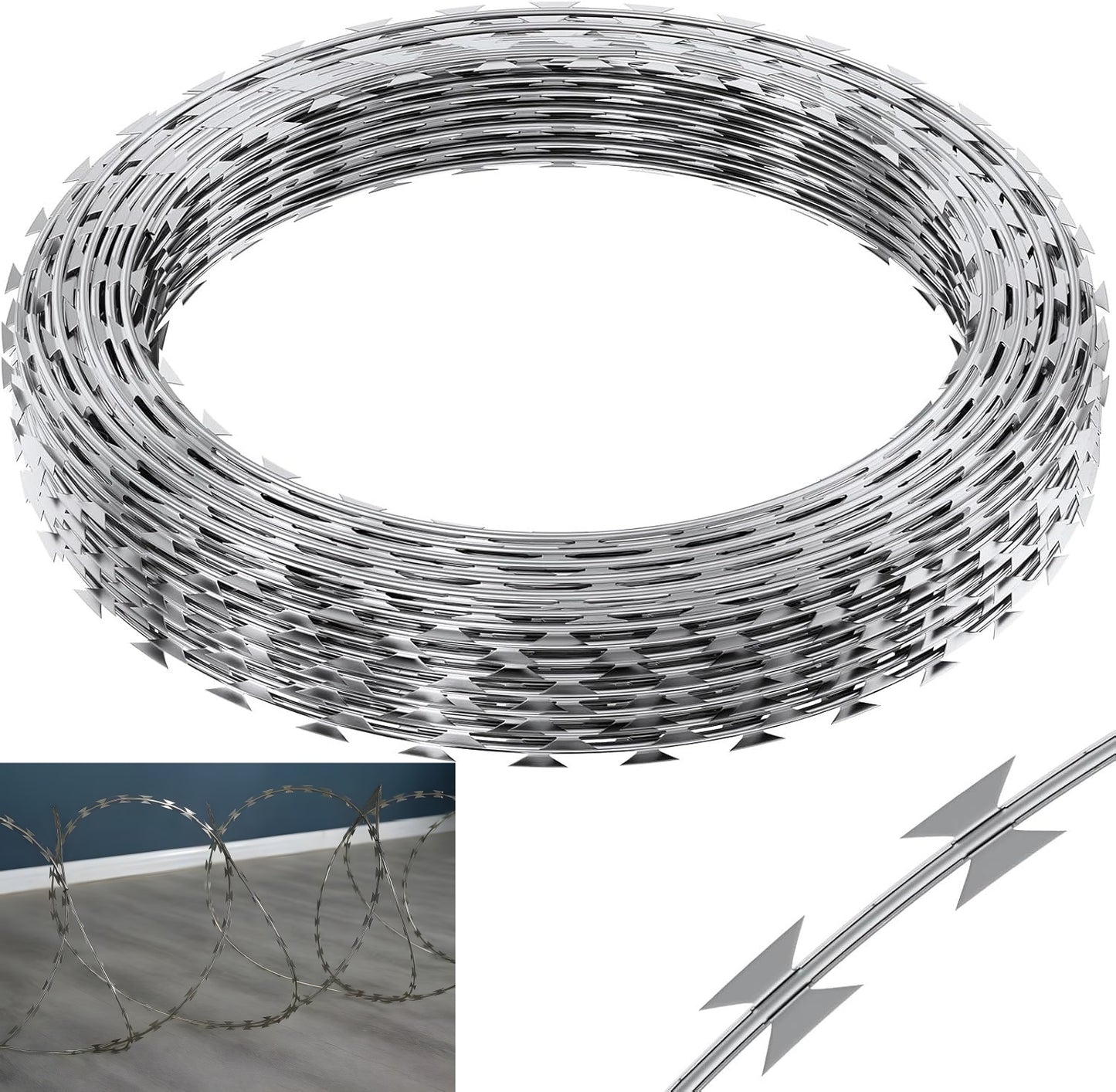 Double Line Barbed Wire Fence, 50-foot Barbed Wire Fence, 1 Roll Barbed Wire Fence, Barbed Wire Fence, Galvanized Barbed Wire Fence, Barbed Wire Fence Roll For Garden