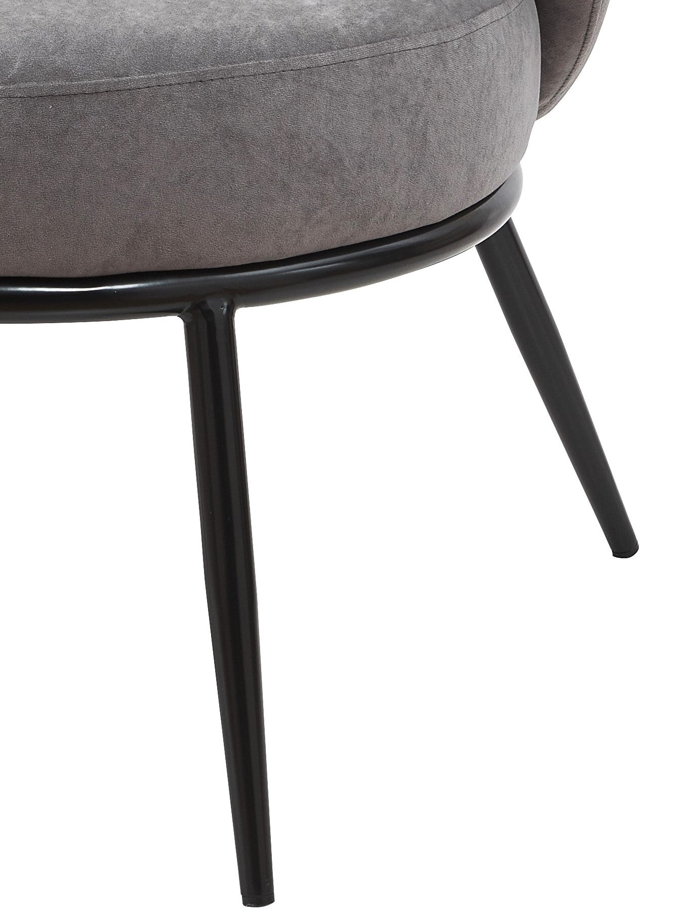 Round Velvet Accent Chair, Mid-Century Modern Upholstered Armchair With Metal Legs, Comfy Barrel Side Chair For Living Room Bedroom