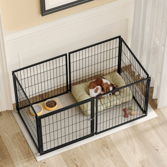 Large Dog Cage 48  Dog Kennel For Medium Dogs Puppy Dog Playpen With Top, Pet Cage, Indoor, Black.48 L X 26.3 W X 23.8 H.