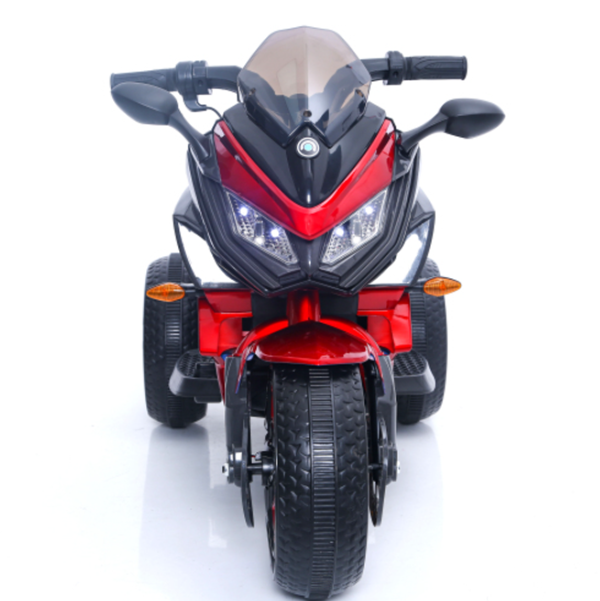 Kids Motorcycle Ride-On Motorcycle 3-Wheels Battery Powered Motorbike Rechargeable 12 V Kids Ride On Toy With PU Seat Training Wheels Manual Throttle Drive By Hand Lighting Wheels