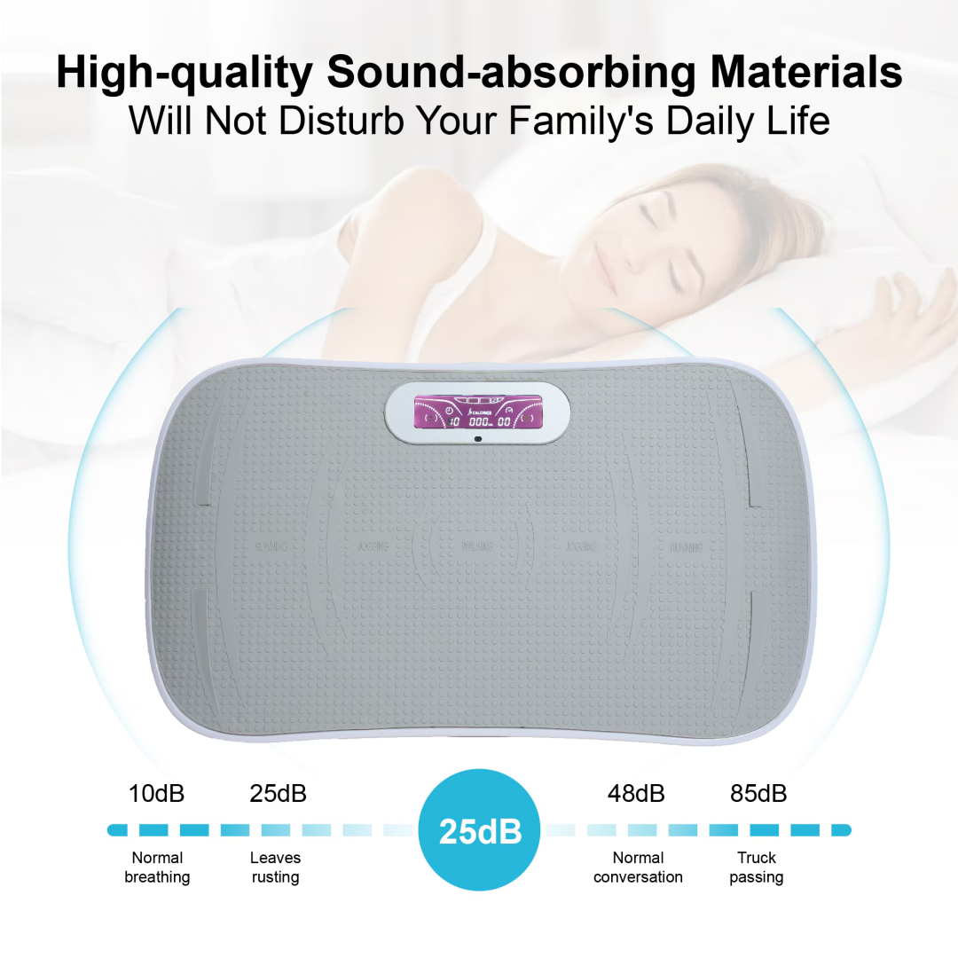 Full Body Vibration Platform Crazy Fitness Massage 10-Frequency Weight Loss & Fat Burner Shaking Machine For Unisex Grey 034