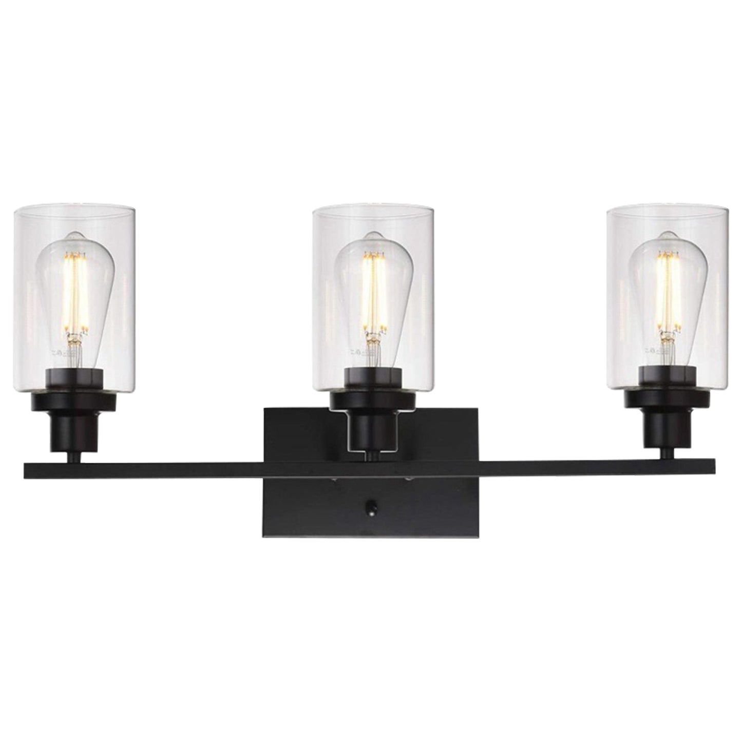 1Pc 3-Light Wall Sconce Lighting With Clear Glass Shade Bathroom Vanity Lamp Fixture Modern Mounted Light For Porch Mirror Living Room Bedroom Hallway