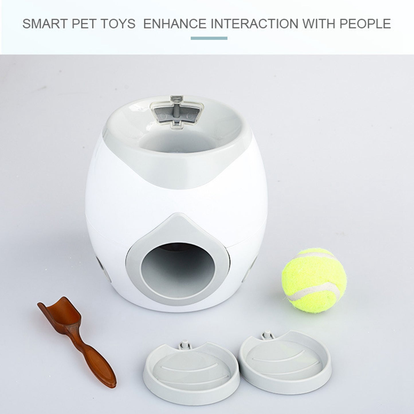 Automatic Pet Feeder Fetch Tennis Ball Dog Training Toys Interactive Throwing Ball Machine