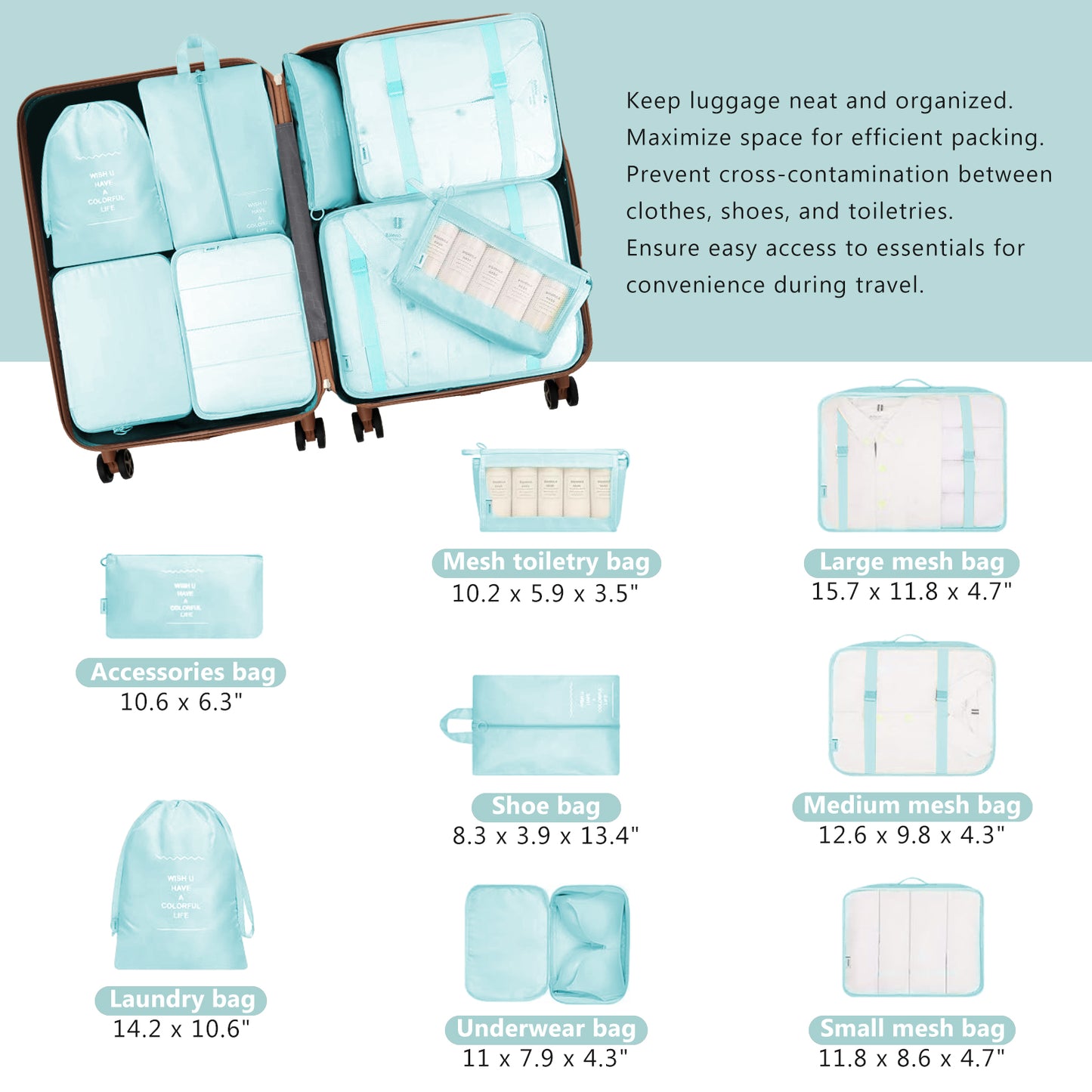 Hardshell Luggage Set With TSA Lock, 360 Spinner Wheels, Lightweight Durable Travel Suitcases For Women Men Carry-On & Check-In