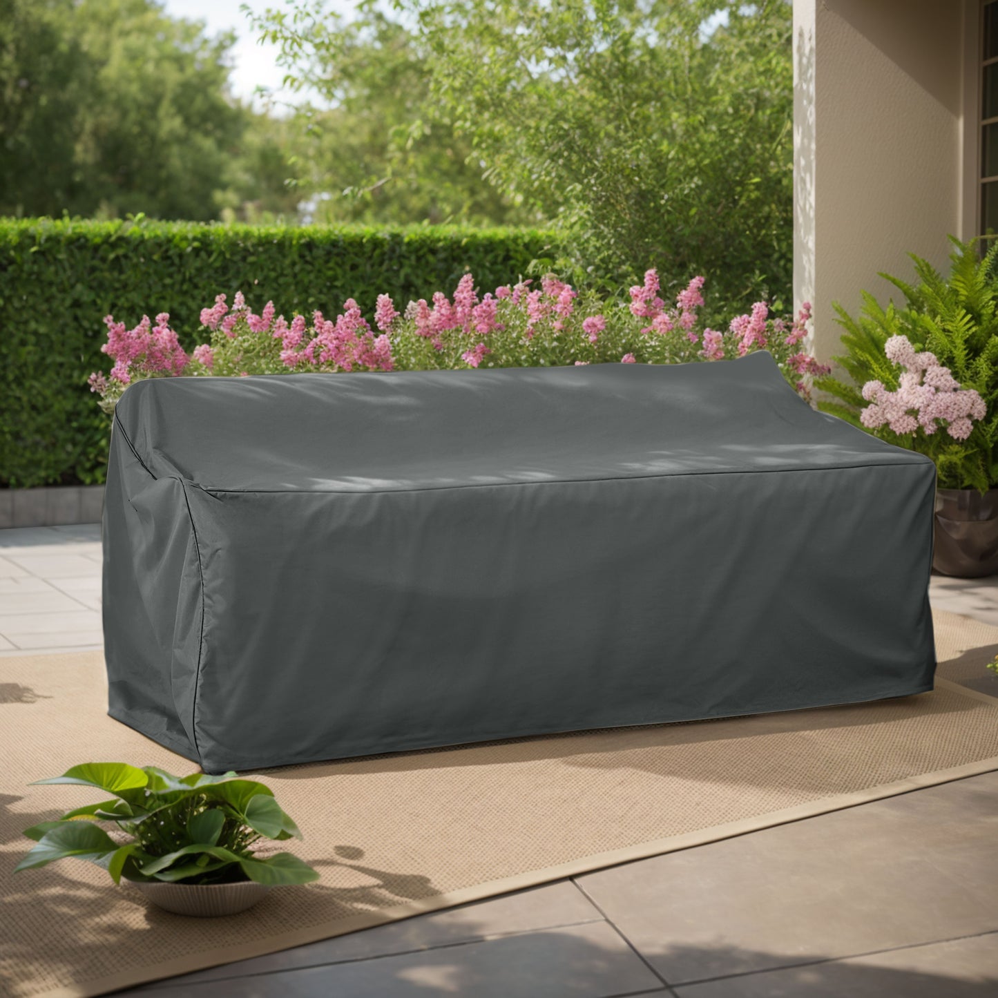 SHEILD PATIO OUTDOOR 3 SEATER COVER  DARK GRAY