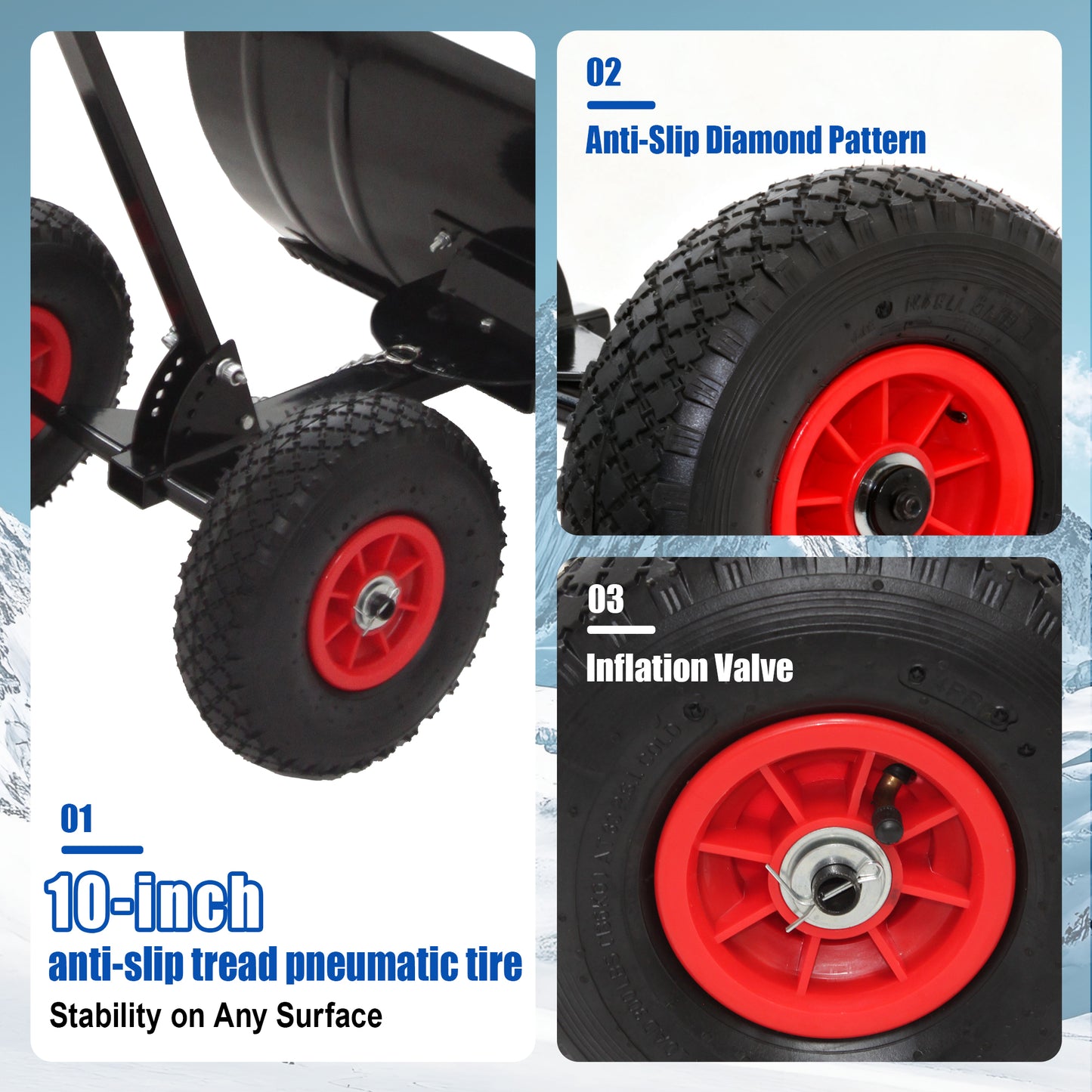This 30-inch Wide, 15-inch High Metal Snowplow Features Two Wheels, Adjustable Handle Angle And Height For Easy Snow Removal, And An Ergonomic Single-pole Design Suitable For Driveways And Sidewalks.