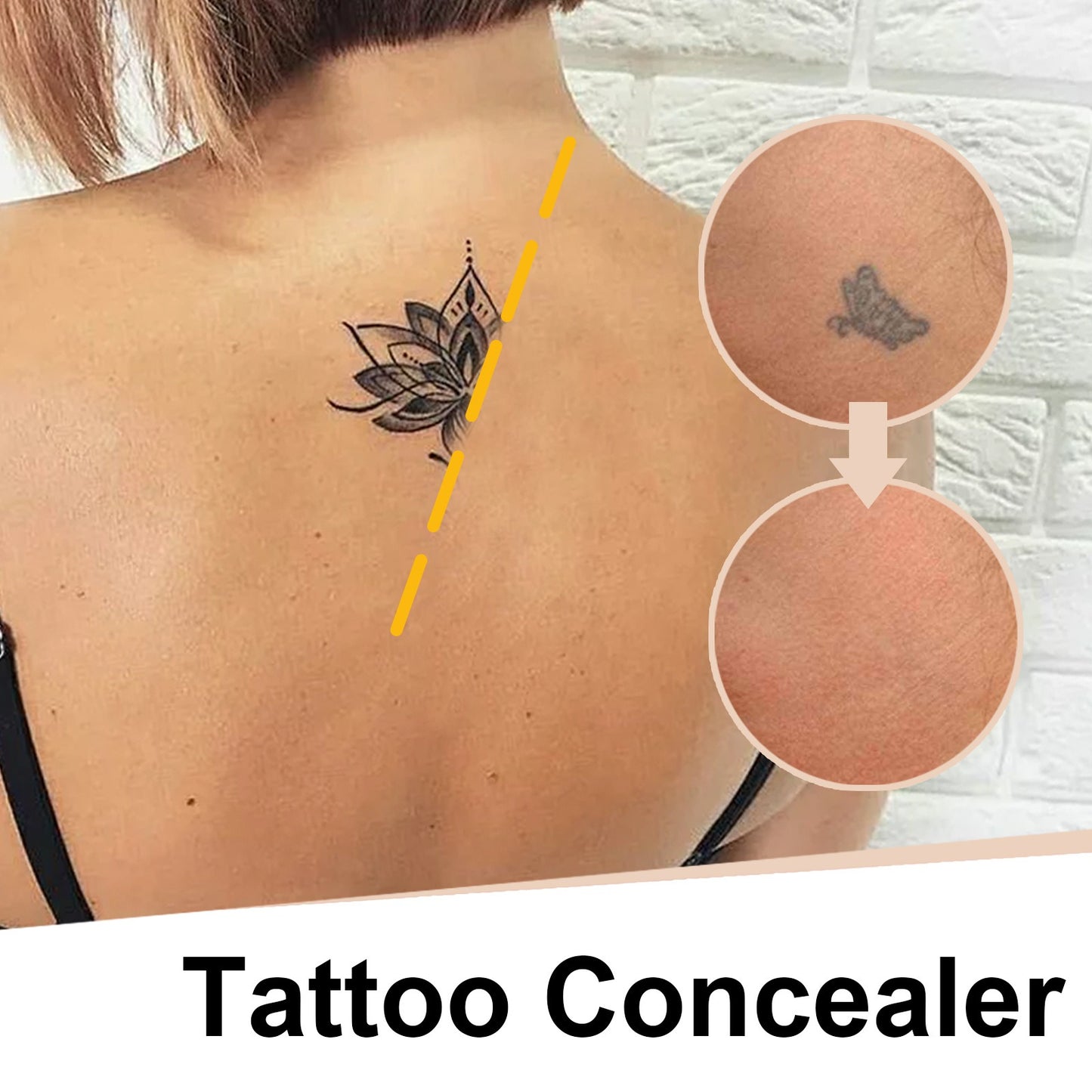 Tattoo Cover Up Makeup Waterproof, Professional Tattoo Concealer Use On Body, For Legs, Dark Spots, Scars, Vitiligo