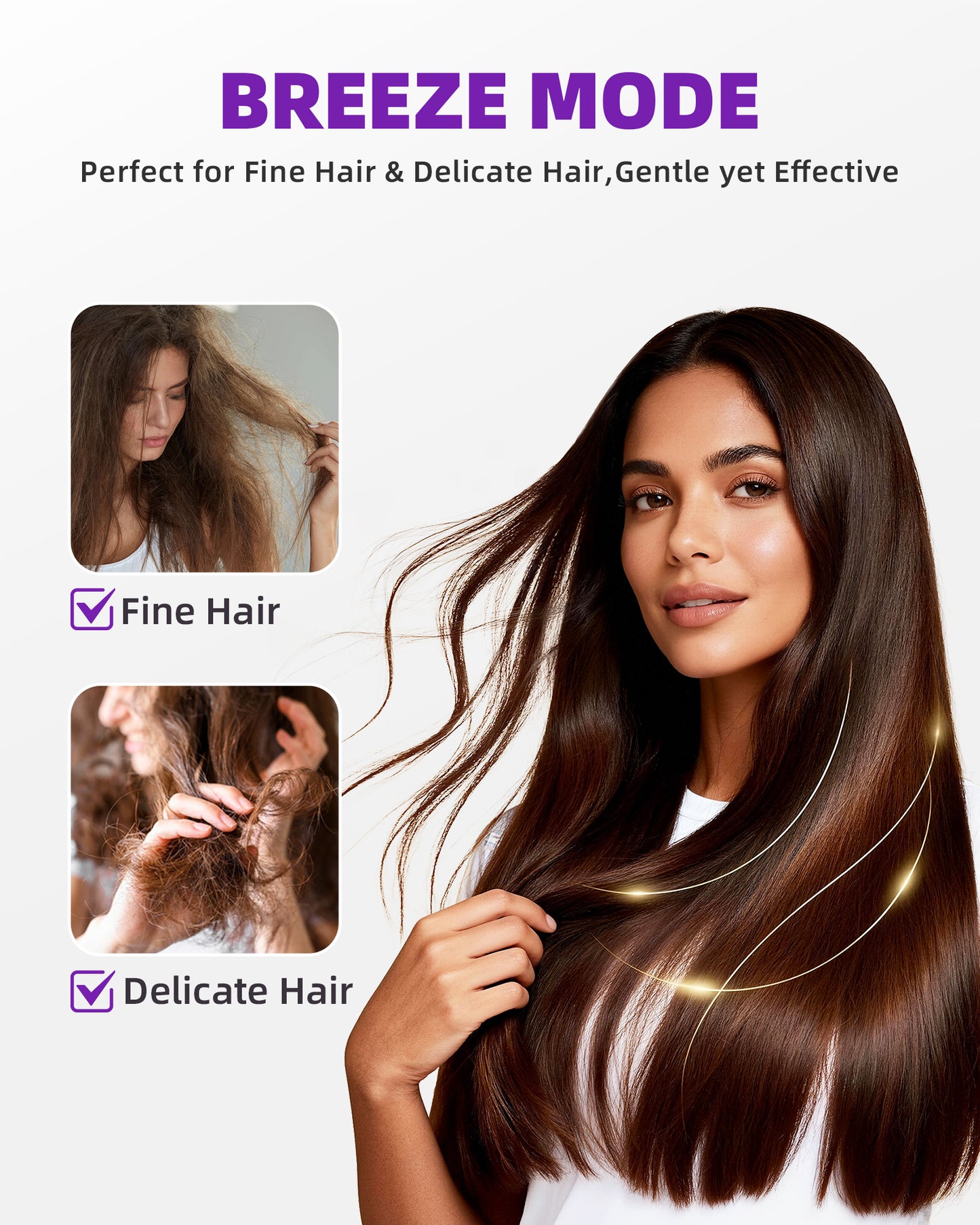 Hair Dryer With Diffuser, Ionic High-Speed Blow Dryer 600 Million Negative Ions, Fast Drying, Quiet & Lightweight Hair Dryer For Women & Men, Smart Touch Screen Professional Hairdryer For Curly Hair