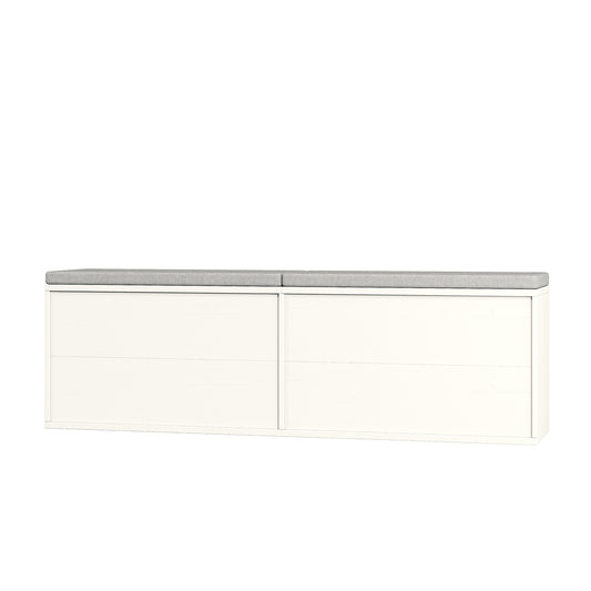 Shoe Storage Bench Minimalist Wood Strong Load Bearing Entryway Bench With Cushion 18 Compartments For Hallway Living Room Bedroom