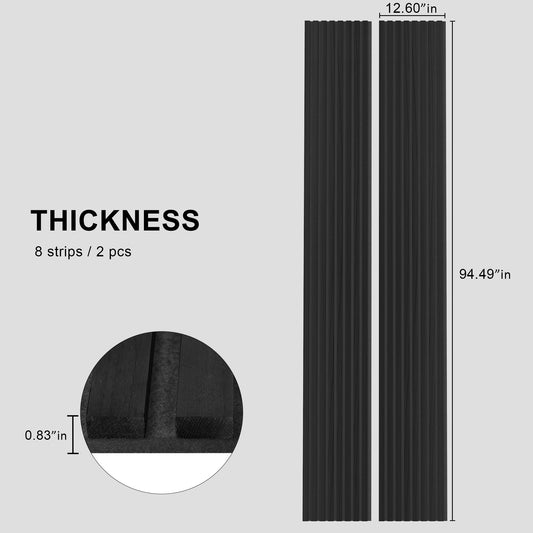 2 Pack Acoustic Solid Wood Wall Panels, 94.49  X 12.6  Soundproof Wall Panels, Wood Slat Wall Panels For Wall Decor