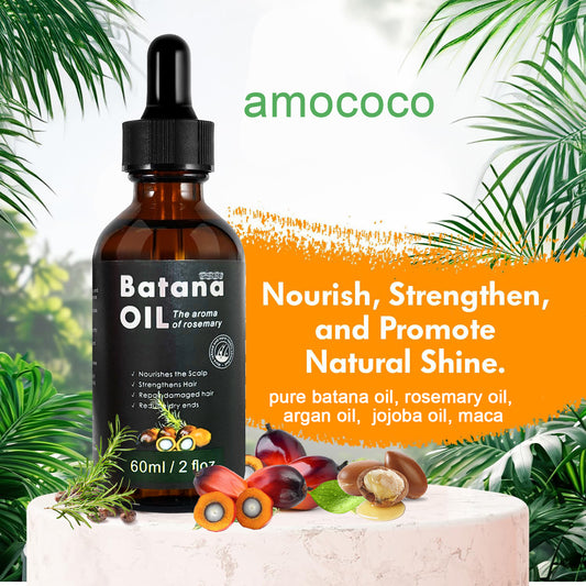 Only Supports Self Pickup With Waybill Amococo Batana Oil With Rosemary Cold Pressed Natural Hair Growth Oil, Nourishes Scalp, Repairs Damaged Hair, Reduces Split Ends, Boosts Hair Thickness &