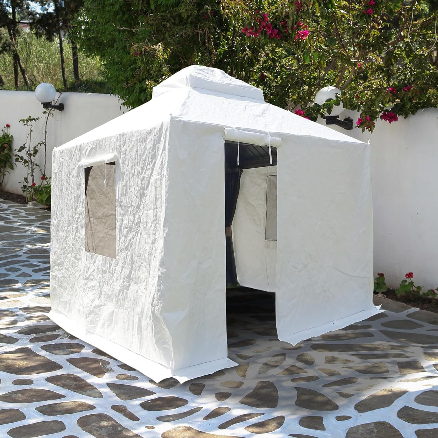 Gazebo Cover For 8 X 8 Metal Patio Gazebo, White