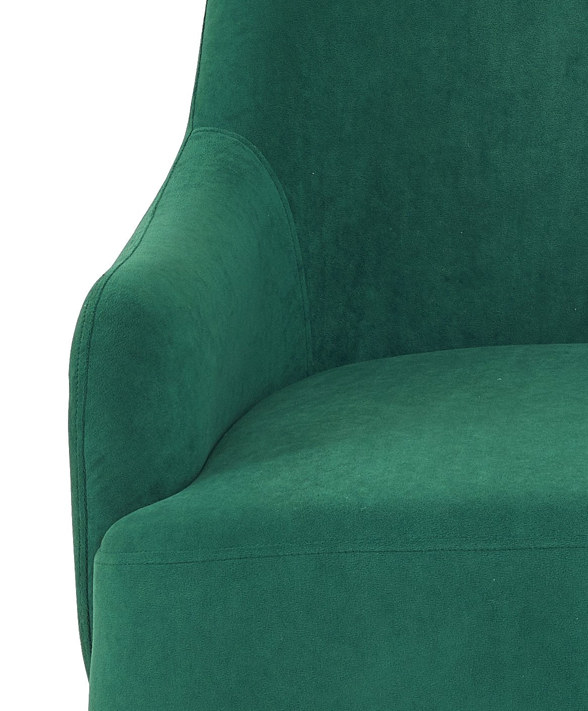 Green Velvet Accent Chair, Modern Upholstered Armchair With Metal Legs, Comfy Side Chair For Living Room Bedroom