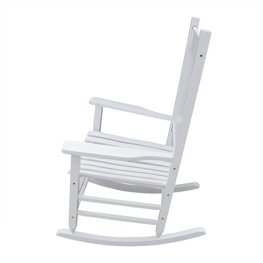 Wooden Porch Rocker Chair  WHITE