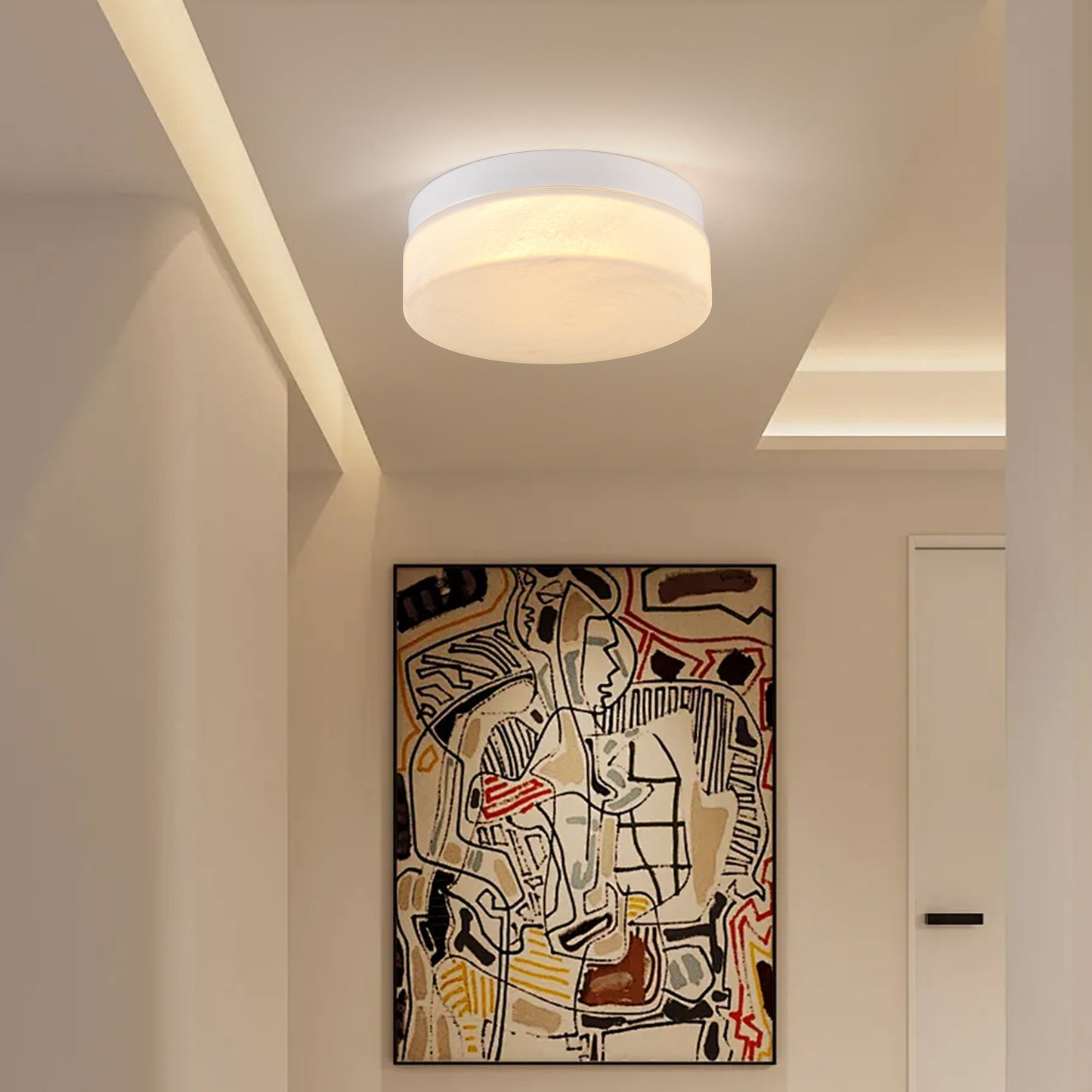 12 Inch LED Ceiling Light, 24W Flush Mount Ceiling Light,Round Low Profile Ceiling Lights For Bedroom, Living Room, Dining Room  White