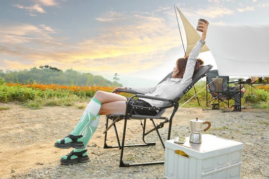 Camping Directors Chair, Heavy Duty,Oversized Portable Folding Chair With Side Table, Pocket For Beach Fishing,Trip,Picnic,Lawn Grey