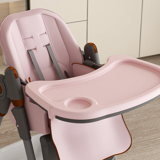 Adjustable Baby High Chair 0-6 Years - Portable Infant Feeding Seat With Safety Belt, Silent Lockable Wheels & Easy-Clean Design For Home, Dining, Living Room, Bedroom
