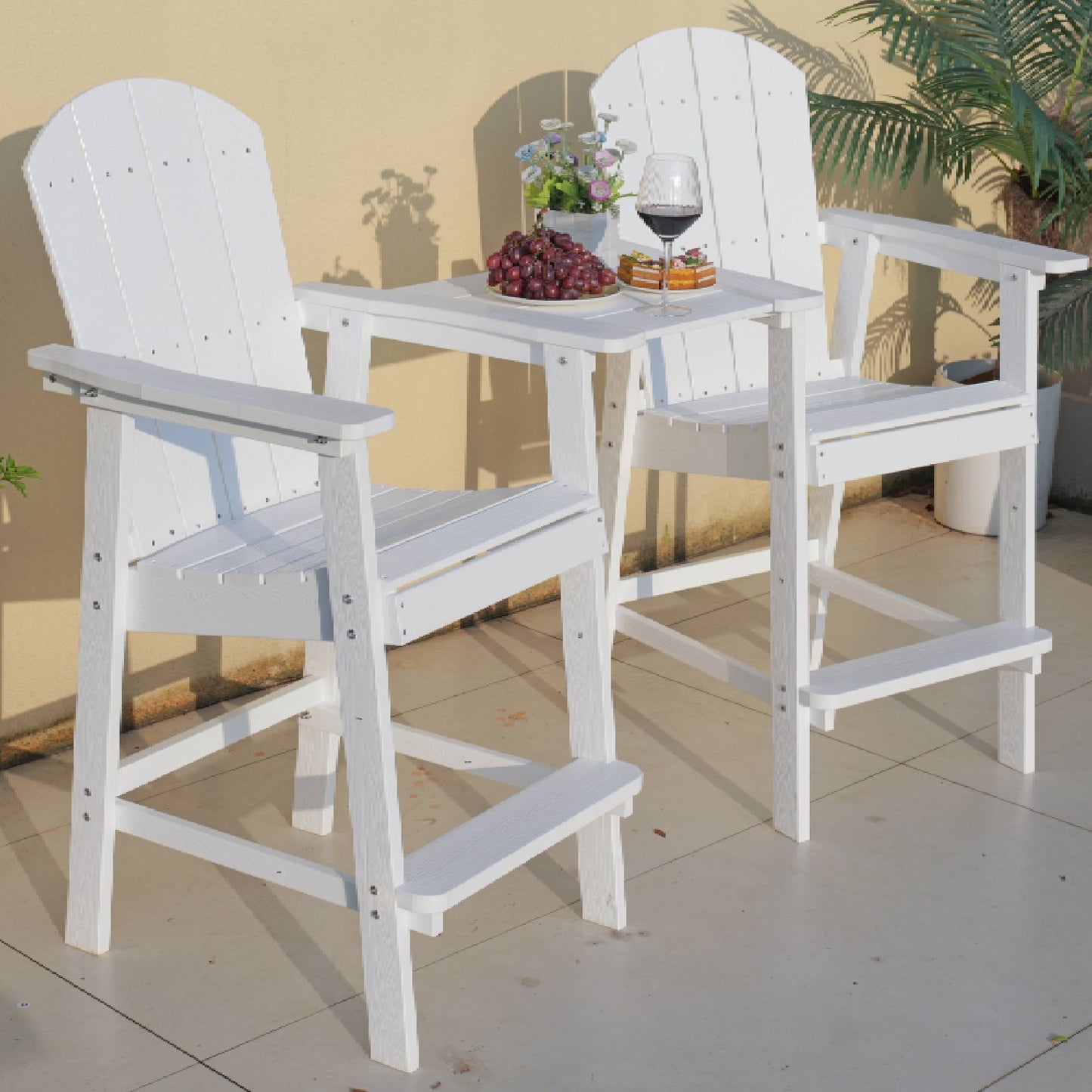 Outdoor Bar Chair Set Perfect For Patio Happy Hour Togethers & Casual Evening Hangouts,HIPS Material