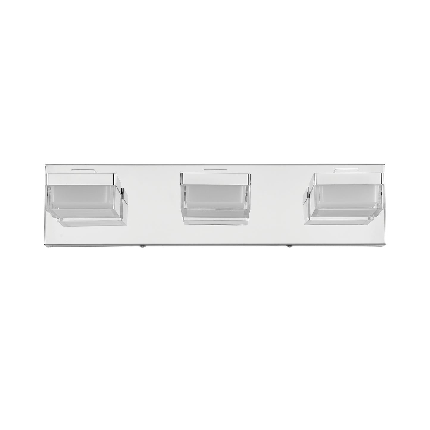 Modern Chrome LED Vanity Light, 3-Lights Wall Sconce For Bathroom And Mirror, Sleek Minimalist Design, Energy-Efficient, Easy To Install