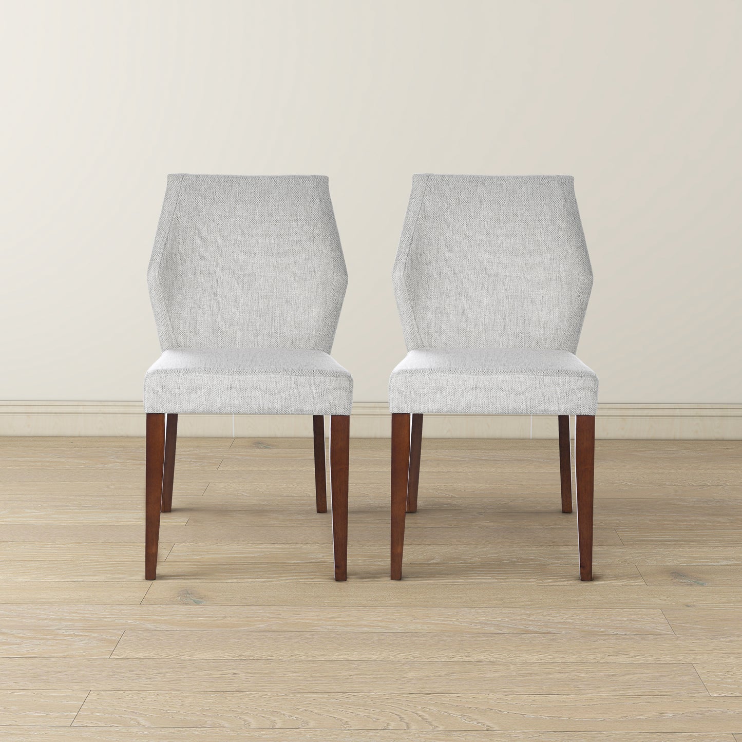 Luca Light Grey Fabric Dining Chair   Set Of 2