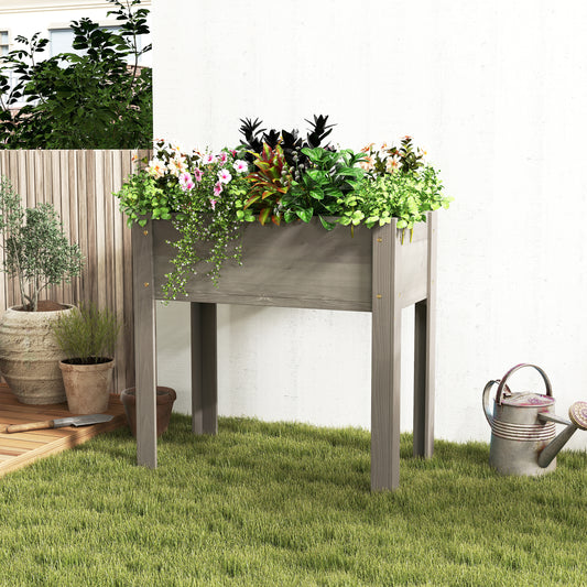 31x31x16 Inch Raised Garden Bed With Legs, Elevated Wooden Planter Box For Outdoor Plants Flowers Fruits Vegetable Herb Growing