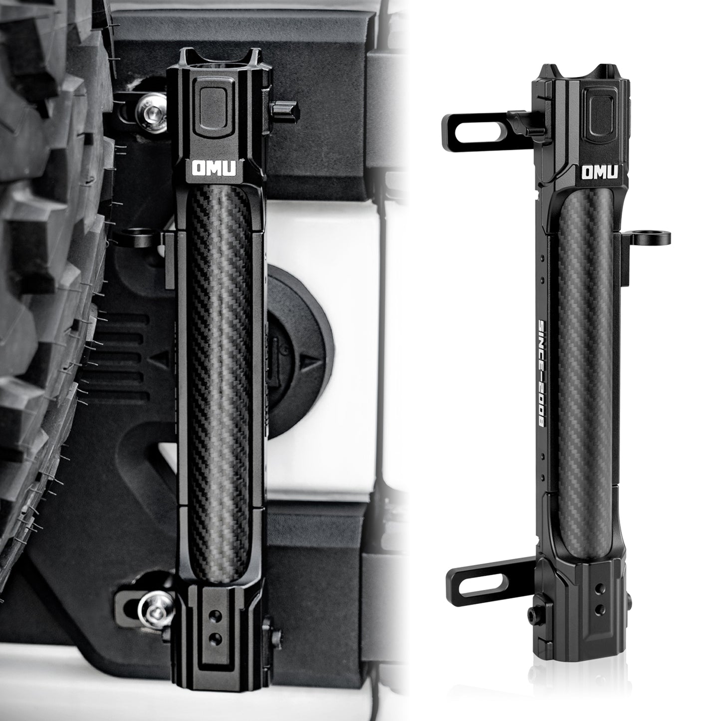 OMU Aluminum Tailgate Flagpole Holder Bracket For Jeep Wrangler JK 2007-2017 And JL2018