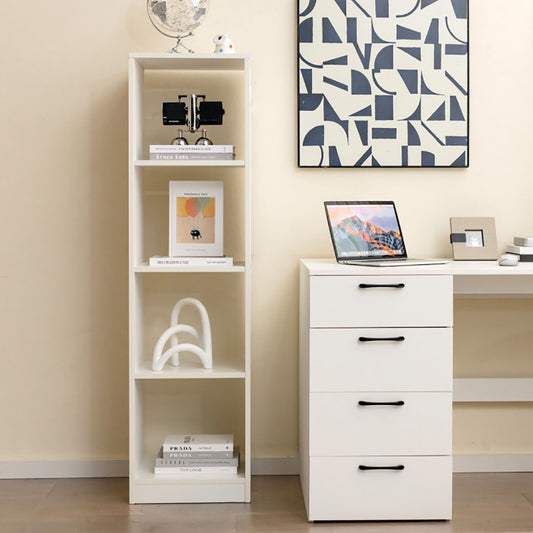 5 Tiers 4 Cube Narrow Bookshelf With 4 Anti-Tipping Kits For Living Room, Study Room, Bedroom