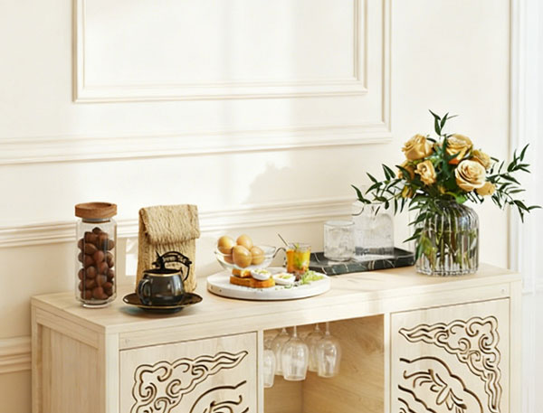 Wine Bar Cabinet With 2 Doors Buffet Storage Liquor Cabinet With Wine Rack And Glass Holder For Living Dining Room Kitchen