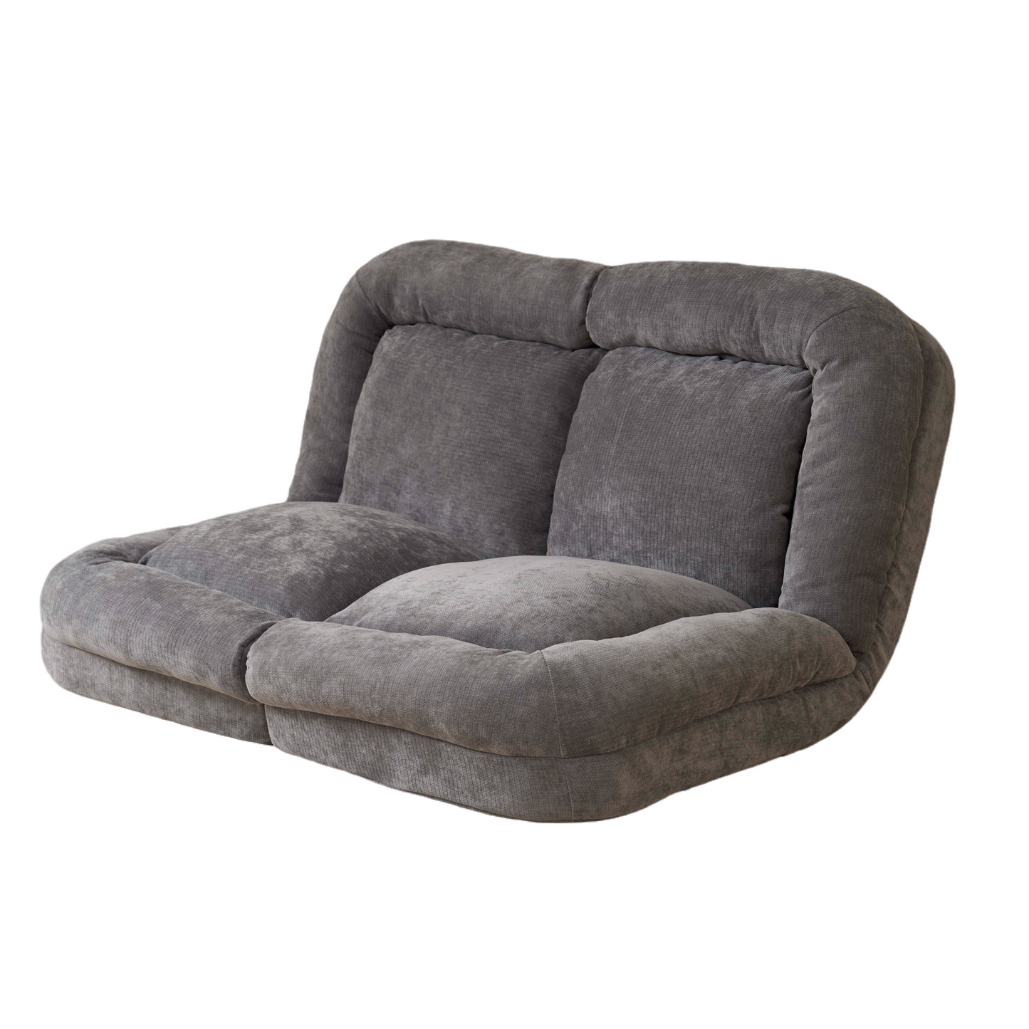 Convertible Fold-Out Single Sofa Bed,Gray,the Left Part Of The Complete Product.