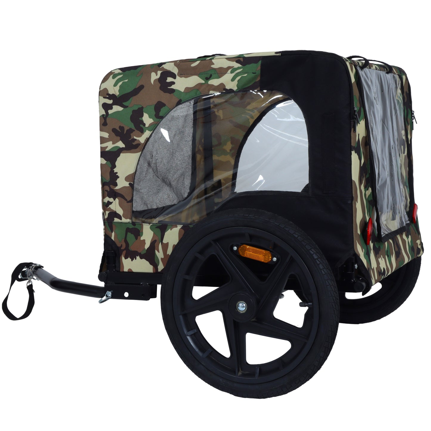 Pet Bike Trailer Dog Cart For Bicycle,Suitable For Small And Medium Pets, Easy Folding Cart Frame, Quick Release Wheel, Non-Slip Floor, Internal Leash