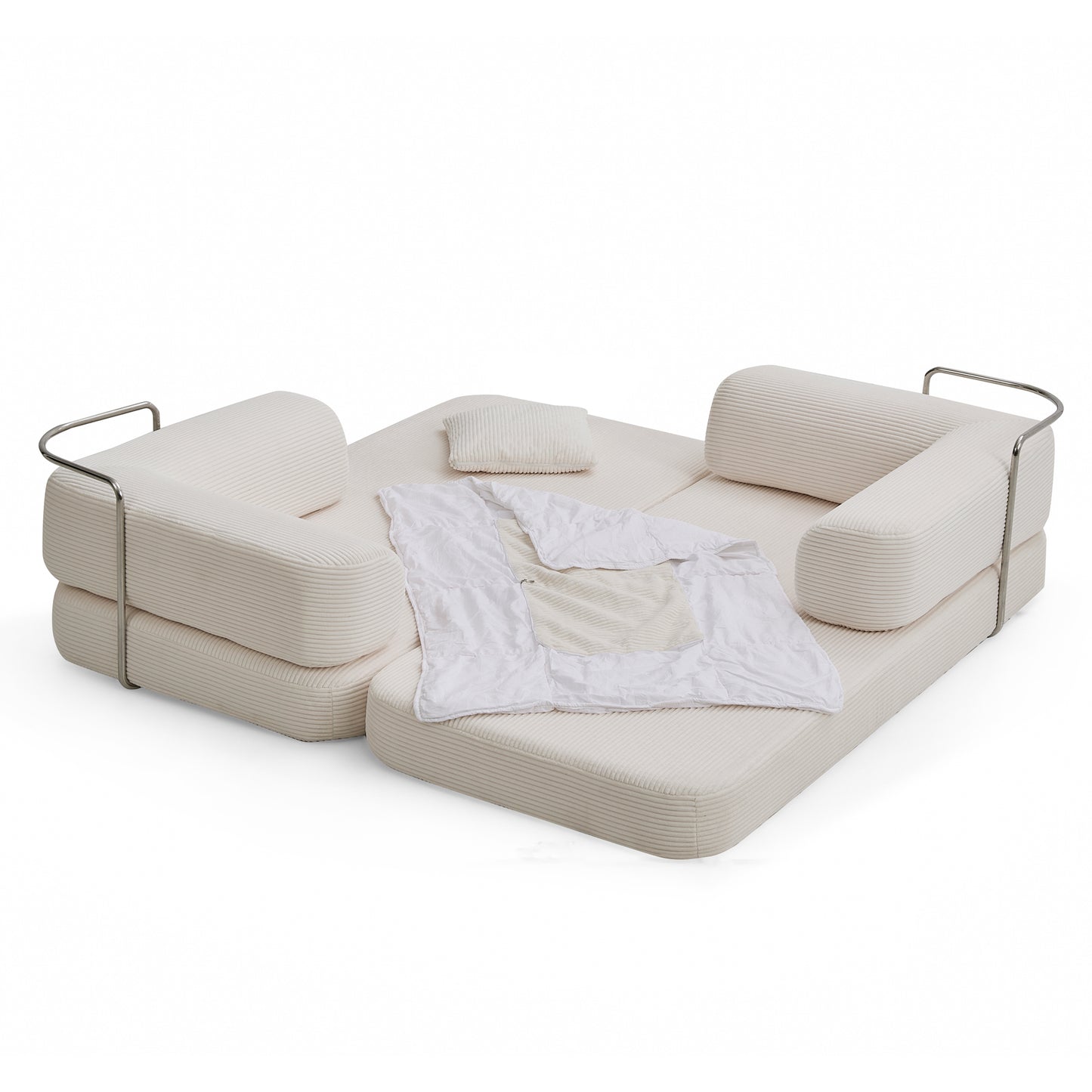 Floor Couch,Compressed Sofa,Convertible Floor Sofa Bed With Convertible Blanket Pillow,Enhanced Frame Stability,Comfy Couch Lounge Sleeper Bed,for Living Room Bedroom