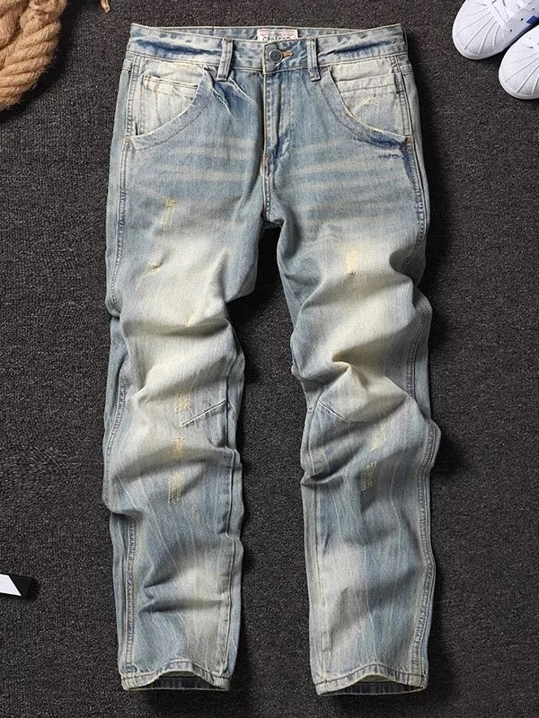 B2 - Non-elastic Small Straight-leg Pants