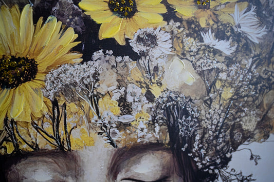 Beauty Posters Beauty Lady Wall Art Gold And White Floral Canvas Artwork For Living Room Modern Photo Prints For Home 24x24 Inch Bedroom Pictures Wall Decor