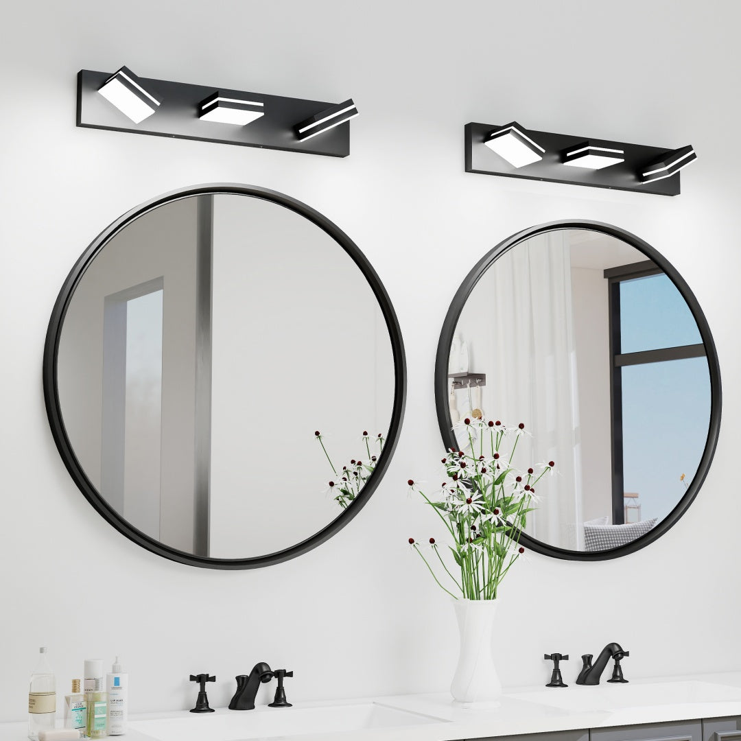 Modern Chrome LED Vanity Light, 3-Lights Wall Sconce For Bathroom And Mirror, Sleek Minimalist Design, Energy-Efficient, Easy To Install