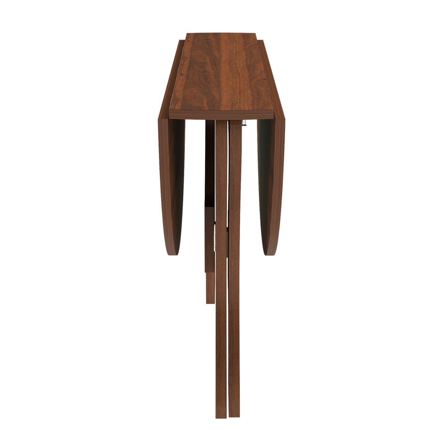 43 In Folding Dining Table For Small Spaces  MDF Table With Walnut Veneer  Space Saving Foldable Kitchen Table For Indoor And Outdoor Use